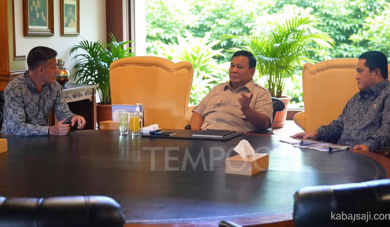 Main Agenda: Erick dan John Herdman Menghadap Prabowo di Hambalang