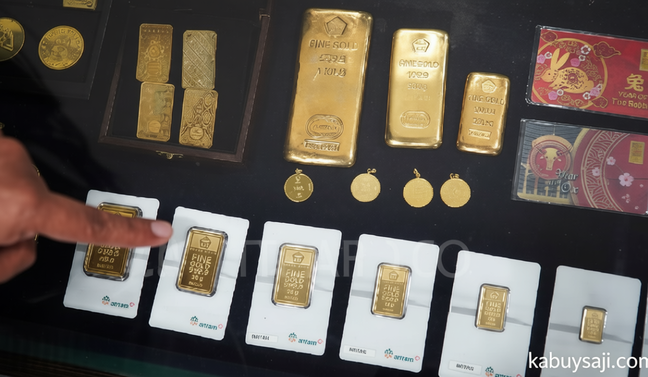 Harga Emas Antam – UBS dan Galeri 24 Hari Ini Turun