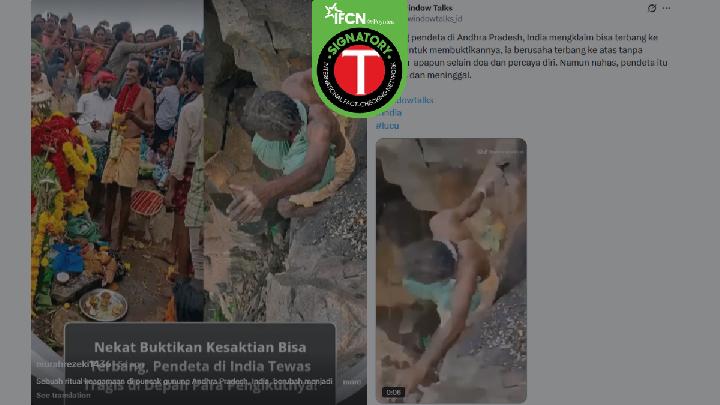 Fact Check: Did an Indian Hindu Priest Die Trying to Fly Off a Cliff?