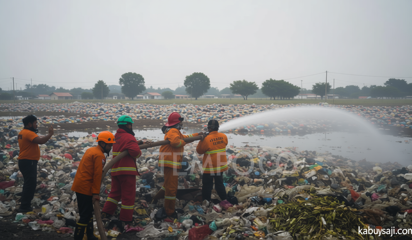 Latest Update: Hari 3 Kebakaran TPA Jatiwaringin, 32 KK Sudah Dievakuasi